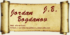 Jordan Bogdanov vizit kartica